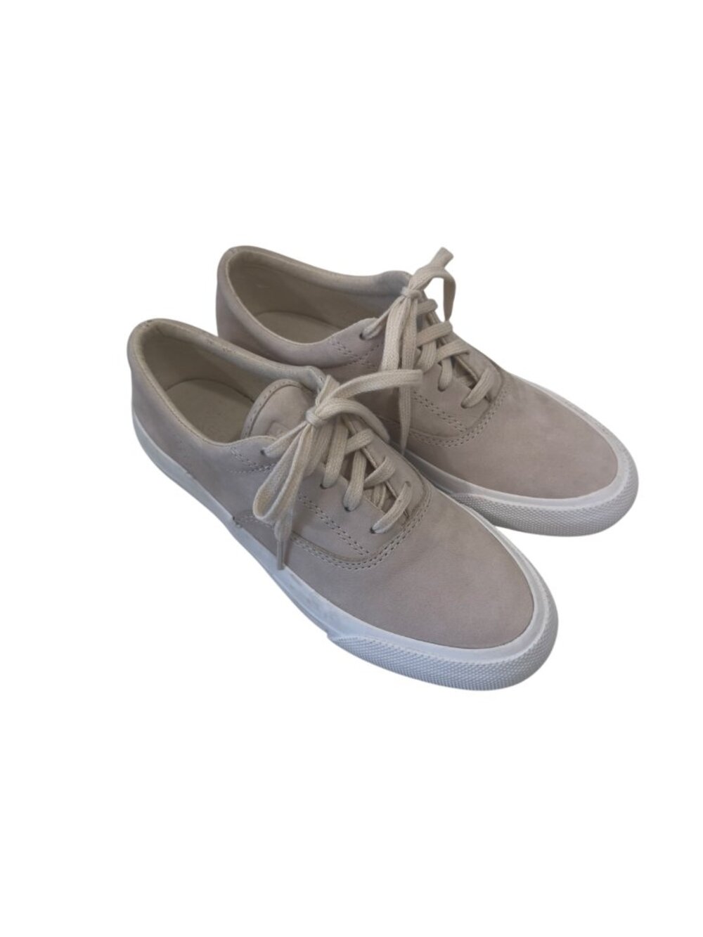 Keds Beige Leather Fashion Sneakers Womens Size 5 Casual Lace-Up Shoes